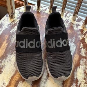 adidas Kids Black Slip-On Mesh Sneakers with Logo Strap